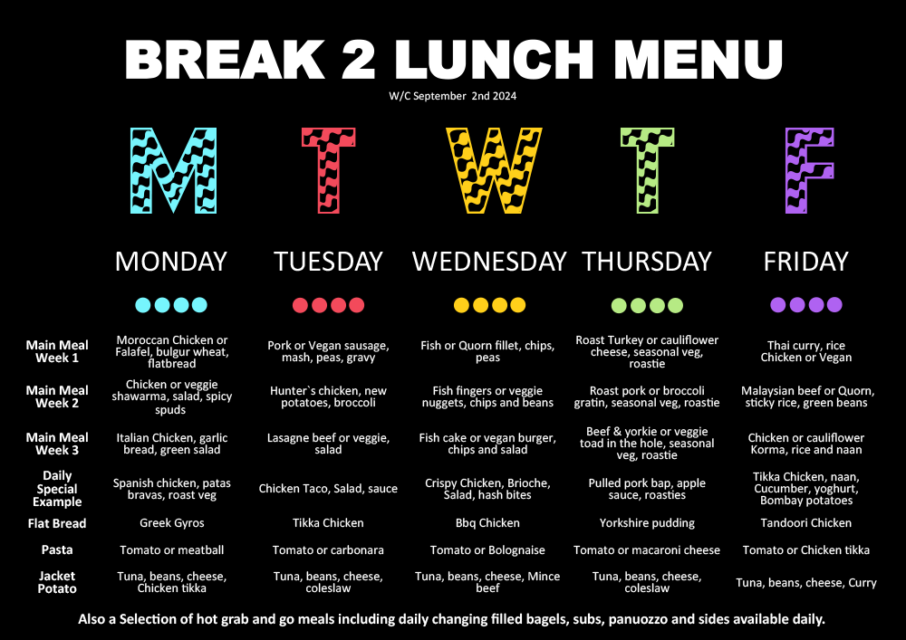 The Galley Menu